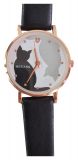 Damen Armbanduhr Schwarze Katze