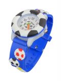 Kinder Armbanduhr Fußball Blau - für alle kleinen Fussball-Fans und Kicker