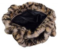Kunstpelz Handtasche Leopard
