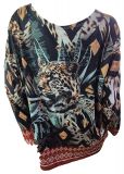 Tunika Shirt Bluse Leopard im Dschungel