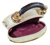 Designer Handtasche mit echter Uhr Espresso