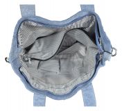 Profi Shopper Handtasche Echte Jeans Hellblau - auch perfekt auf Reisen