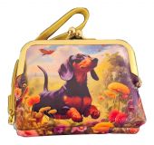 Damen Geldbeutel Kartenetui Kombination Dackel - Hund