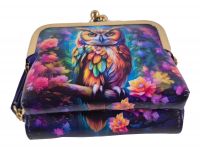 Damen Geldbeutel Kartenetui Kombination Eule