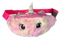 Kinder Gürteltasche Einhorn aus Plüsch - Crossover-Tasche Bauchtasche