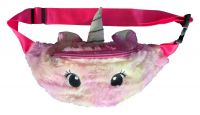 Kinder Gürteltasche Einhorn aus Plüsch - Crossover-Tasche Bauchtasche