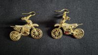Ohrringe Motorrad Goldenes Bike - Edelstahl vergoldet