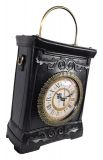 Designer Handtasche mit echter Uhr Antik Schwarz