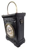 Designer Handtasche mit echter Uhr Antik Schwarz