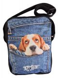 Crossbody Handtasche Jeans mit Labrador Hund 3D Druck