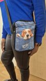 Crossbody Handtasche Jeans mit Labrador Hund 3D Druck