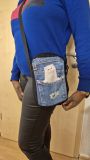 Crossbody Handtasche Jeans Weiße Katze 3D Druck