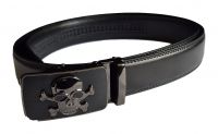Echt Leder Designer Gürtel Skull Totenkopf 3D Excellent