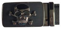 Echt Leder Designer Gürtel Skull Totenkopf 3D Excellent