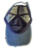 Echte Jeans Baseball Cap Schirmmütze mit Risse hellblau