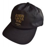 Baseball Cap Schirmmütze Jesus loves you Schwarz