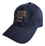 Baseball Cap Schirmmütze Jesus loves you Blau