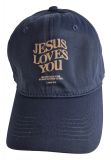 Baseball Cap Schirmmütze Jesus loves you Blau