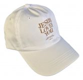 Baseball Cap Schirmmütze Jesus loves you Weiß