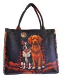 Shoppertasche Süßes Hundepaar Ich liebe Dich - Strandtasche Totebag - perfektes Geschenk für jeden Hundebesitzer