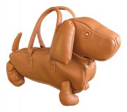 Designer Handtasche Dackel Hund Braun
