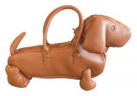 Designer Handtasche Dackel Hund Braun