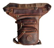 Echt Leder Beintasche für Motorradfahrer Elegant - Gürteltasche mit Beingurt