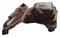 Echt Leder Beintasche für Motorradfahrer Elegant - Gürteltasche mit Beingurt