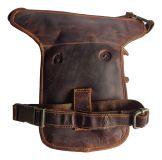 Echt Leder Beintasche für Motorradfahrer Elegant - Gürteltasche mit Beingurt