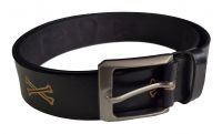 Echt Leder Gürtel Skull Totenkopf Schwarz