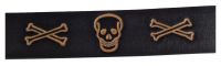 Echt Leder Gürtel Skull Totenkopf Schwarz