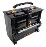 Designer Handtasche Klavier Schwarz - perfekt geformt wie ein Piano