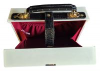 Designer Handtasche Klavier Weiß - perfekt geformt wie ein Piano