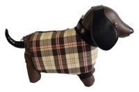 Designer Clutch Handtasche Dackel Hund Waldi Braun