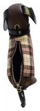 Designer Clutch Handtasche Dackel Hund Waldi Braun