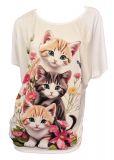 T-Shirt Süße Bunte Katzenfamilie