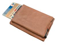 Echt Leder Card Wallet - Kreditkartenetui mit Geldscheinfach
