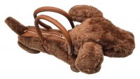 Designer Handtasche Dackel Hund Plüsch Braun