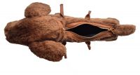 Designer Handtasche Dackel Hund Plüsch Braun
