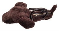 Designer Handtasche Dackel Hund Plüsch Dunkelbraun