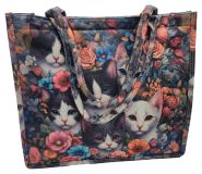 Shoppertasche Katzenfamilie - Strandtasche Totebag - perfekt für jede Katzenbesitzerin
