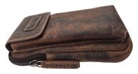 Echt Leder Handy und Gürteltasche Kombination Rustikal