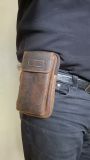 Echt Leder Handy und Gürteltasche Kombination Rustikal