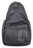 Echt Leder Slingbag Herren Schwarz - Schultertasche Crossbody