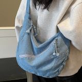 Hobo Handtasche Echte Jeans Hellblau