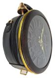 Designer Handtasche mit echter Uhr Schwarz