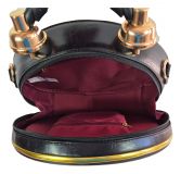 Designer Handtasche mit echter Uhr Schwarz