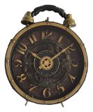 Designer Handtasche mit echter Uhr Historisch in Kaffeebraun