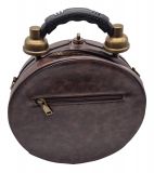 Designer Handtasche mit echter Uhr Historisch in Kaffeebraun