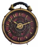 Designer Handtasche mit echter Uhr Historisch in Weinrot